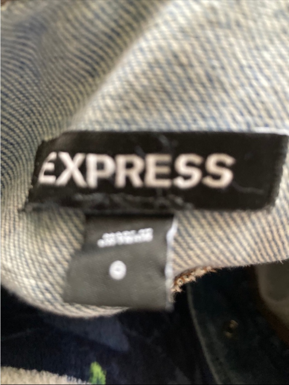 EXPRESS Y2K Retro Medium Wash Denim Jumpsuit with Tie Belt - Picture 11 of 11